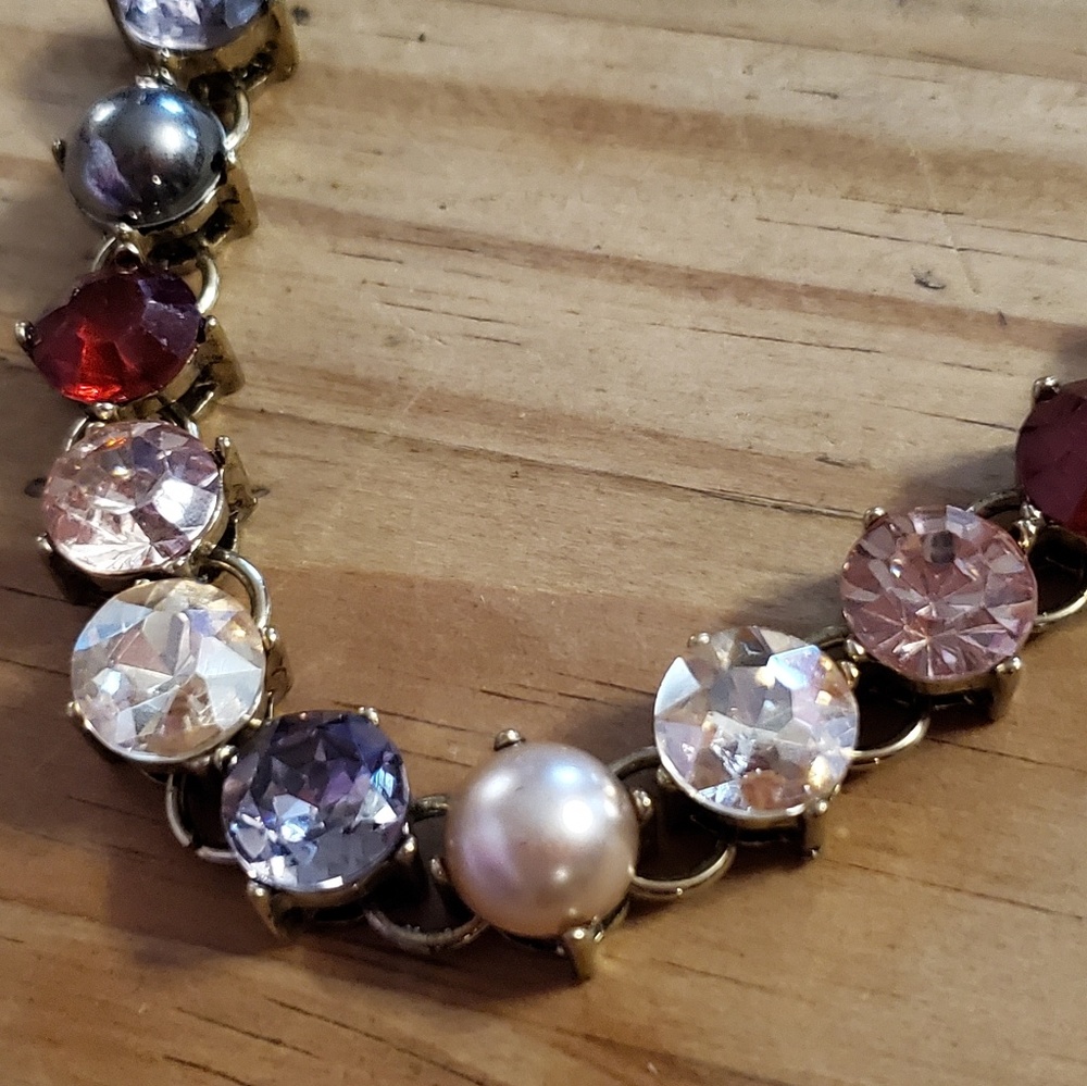 Multicolored stone necklace